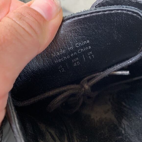 Aldo Mens Black Derby Dress Shoe Size 12
